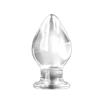 Glazen druppelvormige buttplug